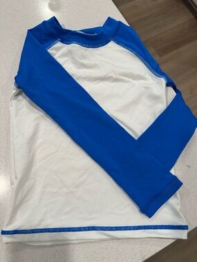 Tommy Bahama White and Blue Kids Rash Guard